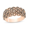 Thumbnail Image 1 of 1.00 CT. T.W. Enhanced Champagne Diamond Vintage-Style Quilt Ring in 10K Rose Gold