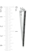 0.32 CT. T.W. Black Diamond Elongated Triangle Hoop Earrings in Sterling Silver
