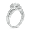 Thumbnail Image 2 of 1.00 CT. T.W. Canadian Certified Princess-Cut Diamond Frame Multi-Row Engagement Ring in 10K White Gold (I/I1)