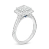 Thumbnail Image 2 of Vera Wang Love Collection 2.69 CT. T.W. Certified Cushion-Cut Diamond Frame Engagement Ring in 14K White Gold (I/SI2)
