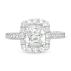 Thumbnail Image 3 of Vera Wang Love Collection 2.69 CT. T.W. Certified Cushion-Cut Diamond Frame Engagement Ring in 14K White Gold (I/SI2)