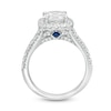 Thumbnail Image 4 of Vera Wang Love Collection 2.69 CT. T.W. Certified Cushion-Cut Diamond Frame Engagement Ring in 14K White Gold (I/SI2)