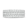 Thumbnail Image 3 of Vera Wang Love Collection 1.45 CT. T.W. Diamond and Blue Sapphire Band in 14K White Gold (I/SI2)