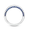 Thumbnail Image 4 of Vera Wang Love Collection 1.45 CT. T.W. Diamond and Blue Sapphire Band in 14K White Gold (I/SI2)