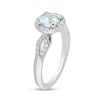 Thumbnail Image 2 of Enchanted Disney Elsa 6.0mm Aquamarine and 0.18 CT. T.W. Diamond Frame Engagement Ring in 14K White Gold