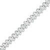 Thumbnail Image 0 of 1.00 CT. T.W. Diamond "S" Tennis Bracelet in Sterling Silver - 7.5"