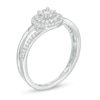 Thumbnail Image 3 of 0.25 CT. T.W. Diamond Double Frame Bypass Split Shank Ring in 10K White Gold