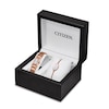 Thumbnail Image 0 of Ladies' Exclusive Citizen Eco-Drive® Axiom Diamond Accent Rose-Tone Watch and Bolo Bracelet Box Set (Model: EG7053-64D)