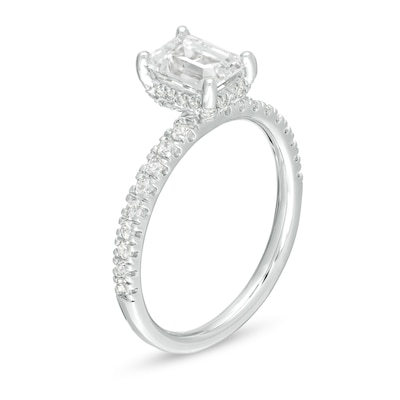 1.33 CT. T.W. Certified Emerald-Cut Diamond Engagement Ring in 14K White Gold (I/SI2)