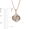 0.25 CT. T.W. Champagne and White Composite Diamond Orbit Frame Pendant in 10K Rose Gold