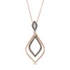 Thumbnail Image 0 of 0.25 CT. T.W. Champagne and White Diamond Teardrop Pendant in Sterling Silver and 10K Rose Gold