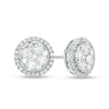 Thumbnail Image 1 of 1.00 CT. T.W. Composite Diamond Stud Earrings in 10K White Gold