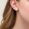 Thumbnail Image 2 of 1.00 CT. T.W. Composite Diamond Stud Earrings in 10K White Gold