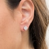 Thumbnail Image 2 of 0.30 CT. T.W. Diamond Frame Stud Earrings in 10K White Gold