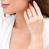 Thumbnail Image 2 of 0.23 CT. T.W. Composite Diamond Pear-Shaped Frame Leaf-Shank Bridal Set in 10K Rose Gold