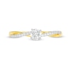 Thumbnail Image 4 of 0.29 CT. T.W. Diamond Twist Shank Engagement Ring in 10K Gold