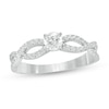 Thumbnail Image 1 of 0.45 CT. T.W. Diamond Twist Shank Engagement Ring in 10K White Gold