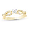 Thumbnail Image 1 of 0.45 CT. T.W. Diamond Twist Shank Engagement Ring in 10K Gold