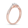 Thumbnail Image 2 of 0.29 CT. T.W. Diamond Twist Shank Engagement Ring in 10K Rose Gold