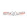 Thumbnail Image 3 of 0.29 CT. T.W. Diamond Twist Shank Engagement Ring in 10K Rose Gold