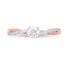Thumbnail Image 4 of 0.29 CT. T.W. Diamond Twist Shank Engagement Ring in 10K Rose Gold