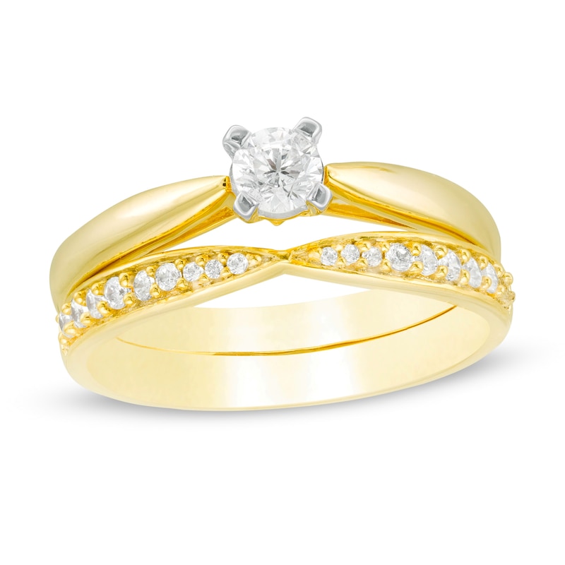 0.29 CT. T.W. Diamond Bridal Set in 10K Gold|Peoples Jewellers