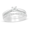 Thumbnail Image 1 of 0.29 CT. T.W. Diamond Bridal Set in 10K White Gold