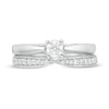 Thumbnail Image 4 of 0.29 CT. T.W. Diamond Bridal Set in 10K White Gold
