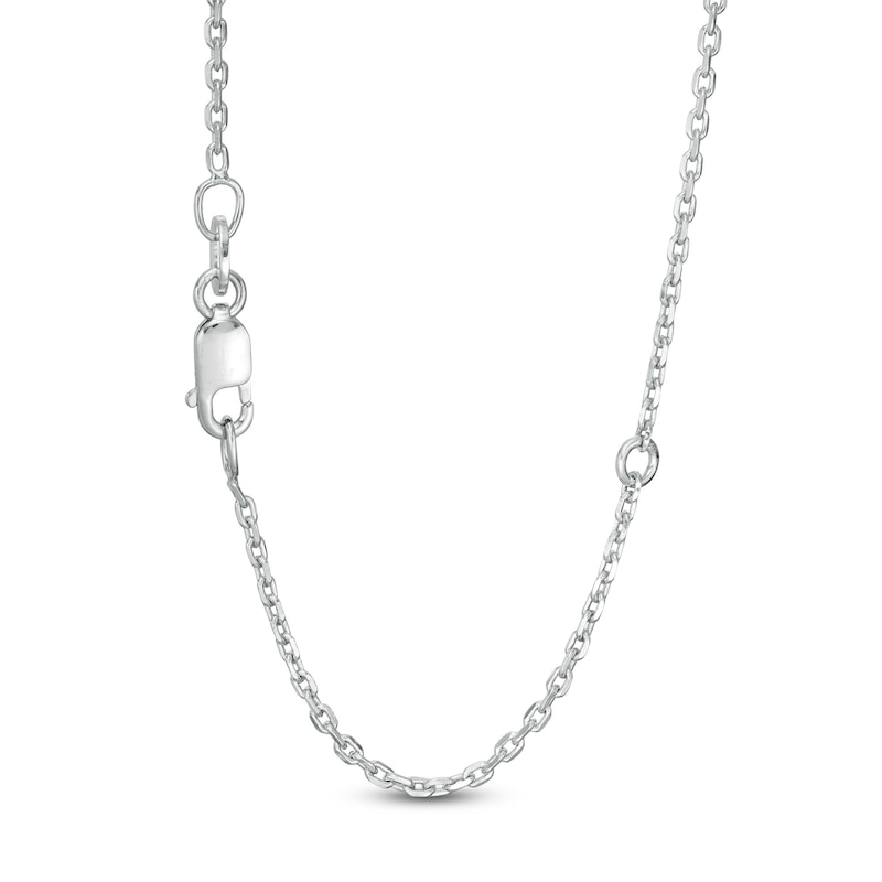 0.25 CT. T.W. Composite Diamond Multi-Flower Curved Bar Necklace in Sterling Silver