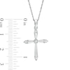 Thumbnail Image 3 of Diamond Accent Cross Pendant in Sterling Silver