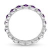 Thumbnail Image 2 of Stackable Expressions™ Bezel-Set Purple Crystal February Birthstone Ring in Sterling Silver