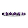 Thumbnail Image 3 of Stackable Expressions™ Bezel-Set Purple Crystal February Birthstone Ring in Sterling Silver
