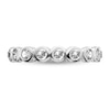 Thumbnail Image 3 of Stackable Expressions™ Bezel-Set White Crystal April Birthstone Ring in Sterling Silver