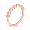 Thumbnail Image 3 of 0.09 CT. T.W. Diamond Hexagon Frame Wedding Band in 10K Rose Gold