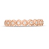 Thumbnail Image 4 of 0.09 CT. T.W. Diamond Hexagon Frame Wedding Band in 10K Rose Gold