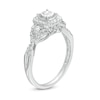 Thumbnail Image 2 of 0.25 CT. T.W. Diamond Cushion Frame Twist Shank Engagement Ring in 10K White Gold