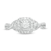 Thumbnail Image 3 of 0.25 CT. T.W. Diamond Cushion Frame Twist Shank Engagement Ring in 10K White Gold