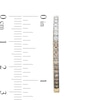 Thumbnail Image 2 of 0.50 CT. T.W. Champagne and White Diamond Oval Hoop Earrings in 10K Gold