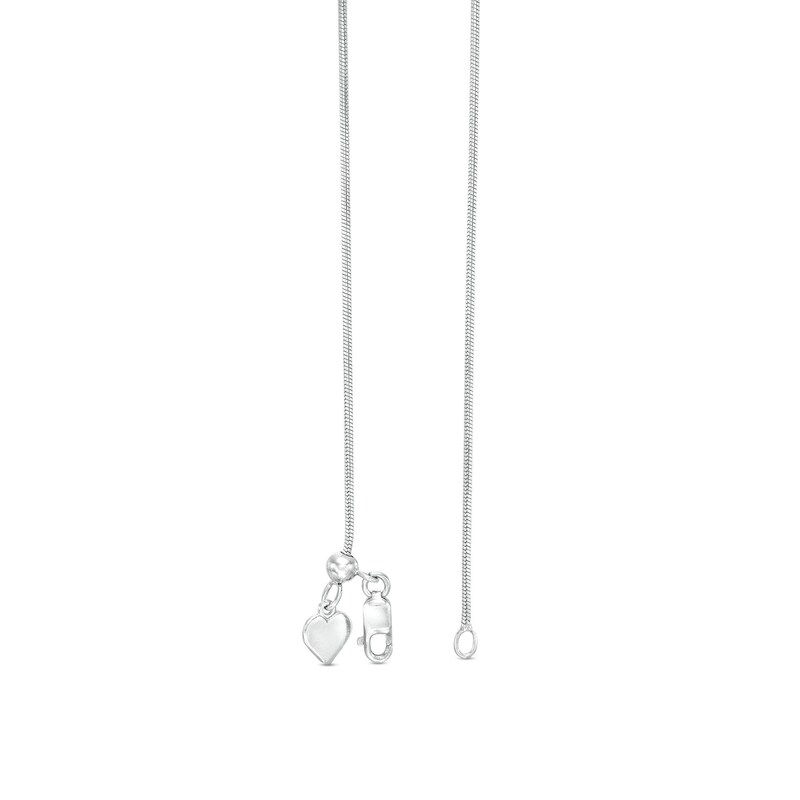 Main Image 3 of 1.05mm Adjustable Snake Chain Necklace in Solid Sterling Silver  - 22"