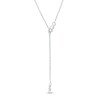 7.0mm Lab-Created Blue Opal and White Sapphire Sunburst Frame Drop Pendant in Sterling Silver