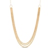 Thumbnail Image 1 of 2.2mm Rope Chain Triple Strand Necklace in 14K Gold - 19.5"