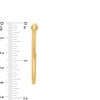 Thumbnail Image 3 of Oval Tube J-Hoop with Chain Earrings in 14K Gold