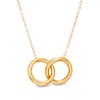 Thumbnail Image 0 of Italian Gold Interlocking Open Circles Necklace in 14K Gold