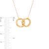 Thumbnail Image 3 of Interlocking Open Circles Necklace in 14K Gold