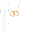 Thumbnail Image 2 of Italian Gold Interlocking Open Circles Necklace in 14K Gold