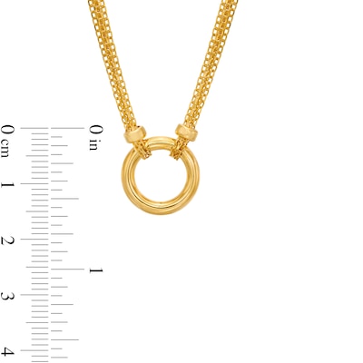 Open Circle Bismark Chain Necklace in 14K Gold - 16.25"