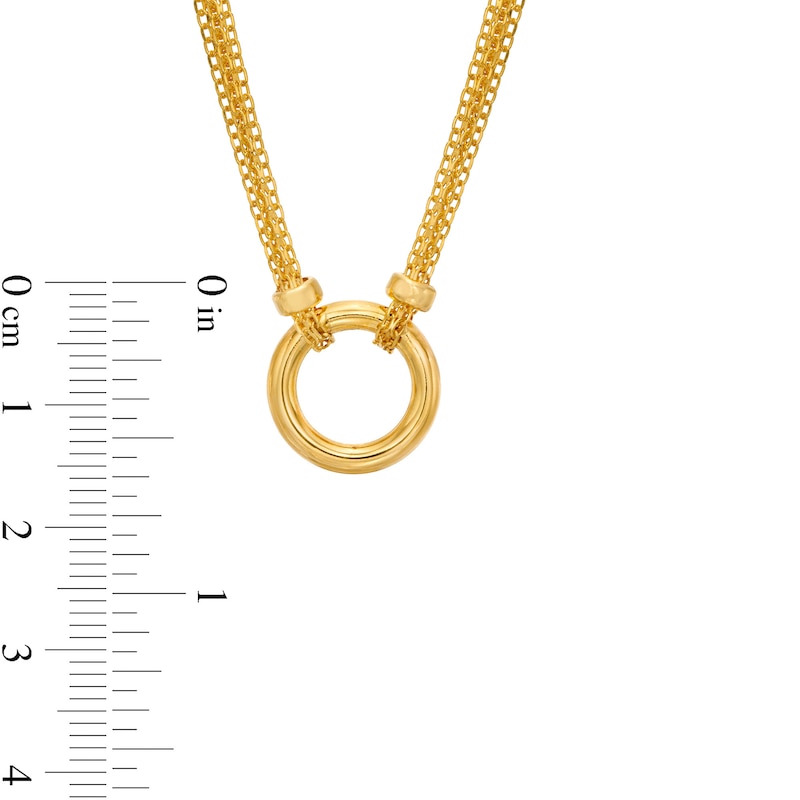 Main Image 3 of Open Circle Bismark Chain Necklace in 14K Gold - 16.25"