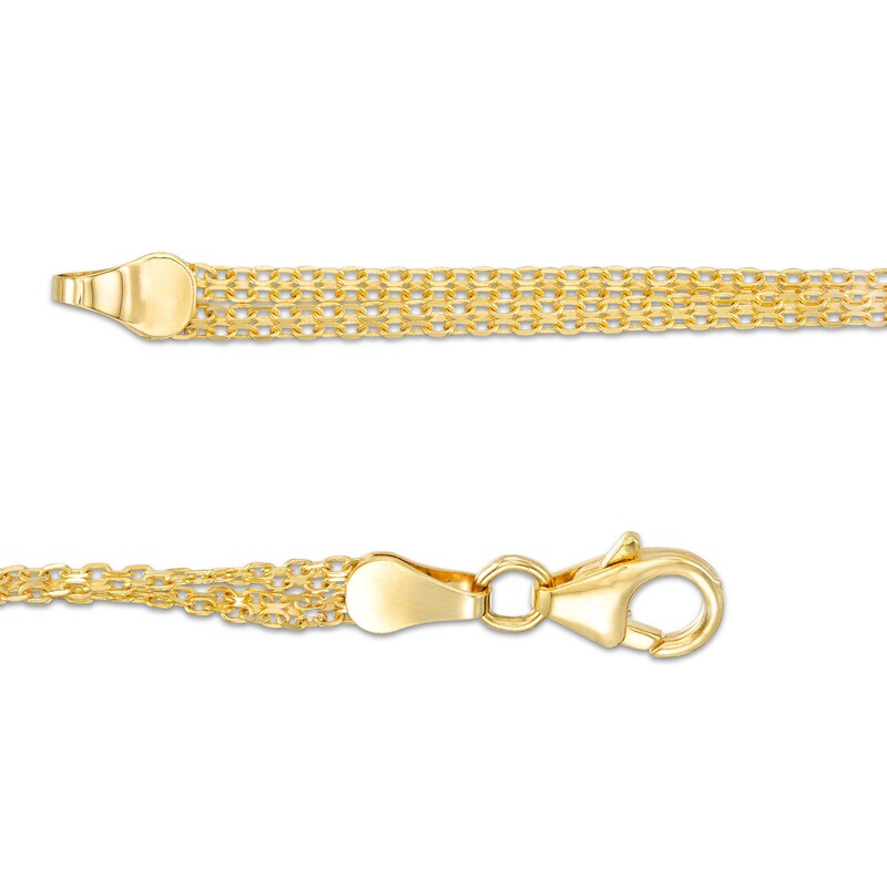 Open Circle Bismark Chain Bracelet in 14K Gold - 7.5"|Peoples Jewellers