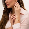 Thumbnail Image 2 of Diamond-Cut Flex Bangle and Hoop Earrings Set in 10K Gold - 7.5"