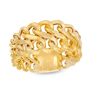 19.0mm S-Link Chain Ring in 14K Gold - Size 7